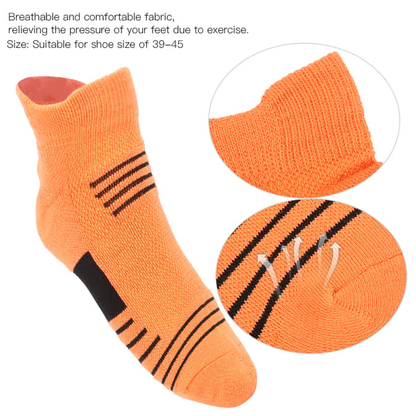 3 Par Mjuka Vadderade Basketstrumpor för Män