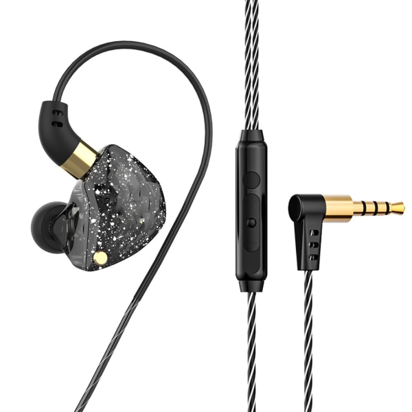 In Ear Earphone 3,5 mm Sokkel Mega Bass In Ear Type Control By Wire In Ear Hodetelefoner med Mic Svart med Mic