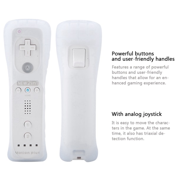 Somatosensorisk Game Handle Controller Gamepad Inbyggd accelerator för Nintendo Wii WiiU(White)- W