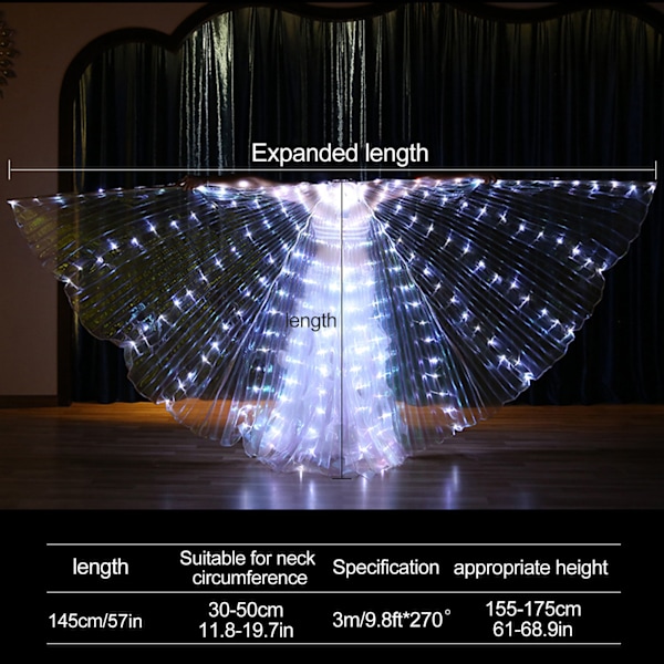 Led Light Emitting Wings Dans Wings Dans Light Emitting Rekvisita Prestanda Prestanda Magdans Vingar
