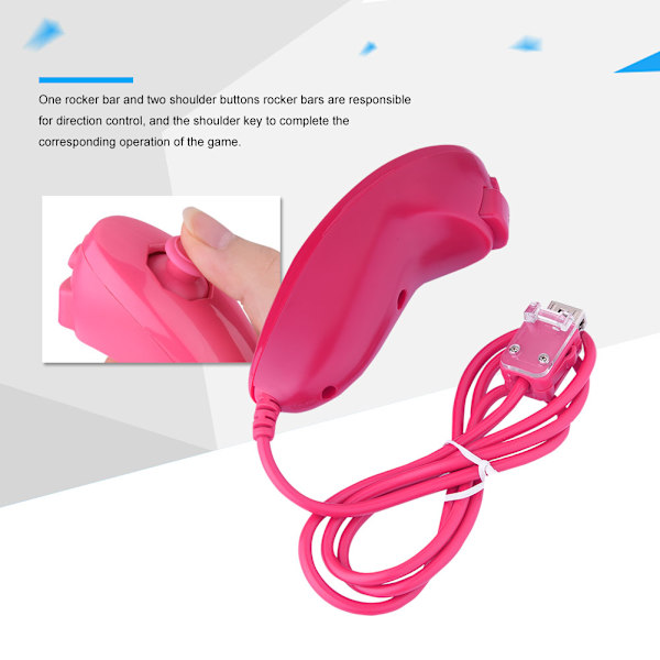 Bueid Spillhåndtak Kontroller Spillkontroll Fjernkontroll For Nintendo Wii (Rosa)