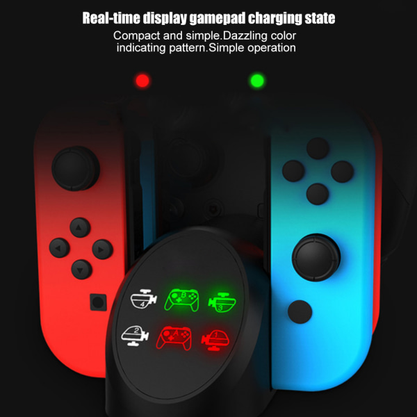 ABS Vasen Oikea Peliohjaimen lataus Peliohjaimen pöytälaturi Switch Joy Con- W:lle