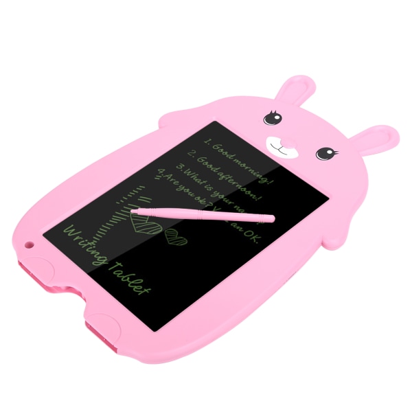 8,5 tuuman LCD-kirjoitusalusta Light Energy Elektroninen liitutaulu Väri Käsinkirjoitus Piirustus Vaaleanpunainen Kani