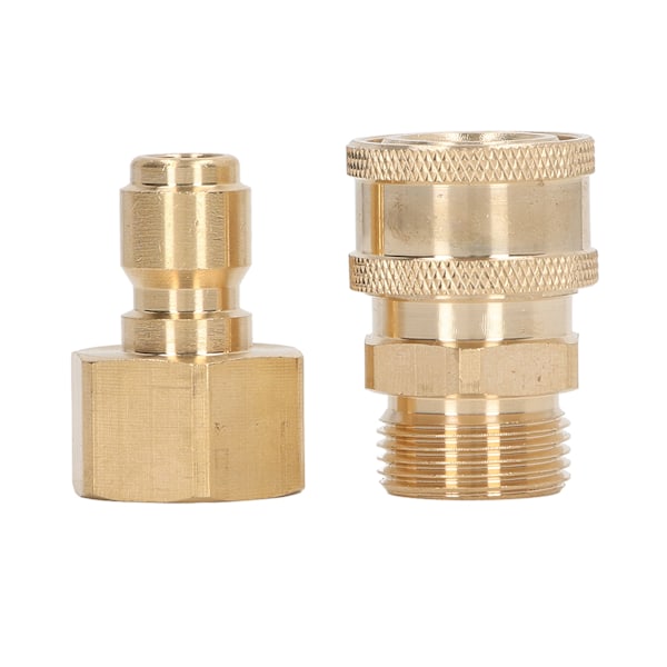 5000 PSI High Pressure Washer Fittings for Washing Machine Pipe Adapter with M22x1.5mm Female Thread Plug and Male Thread Socket Connections