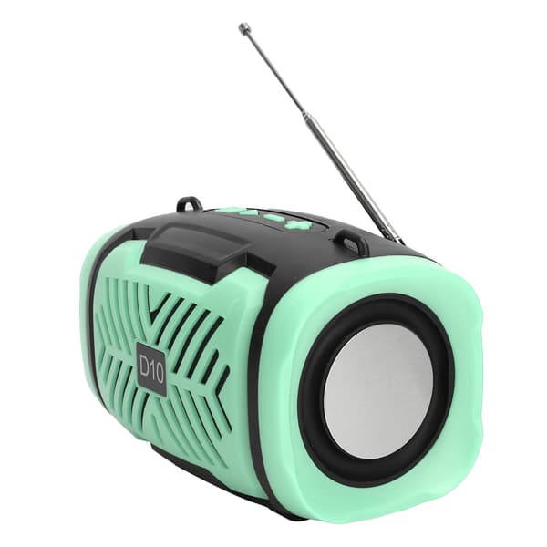 D10 Bluetooth 5.0 langaton kaiutin USB FM-valonauhalla ja mikrofonilla