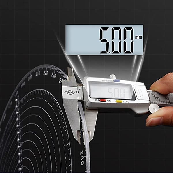 Transparent träsnurvningscentrumfinnare med centreringsstift Multifunktionell träbearbetningskompass Akryl 20cm