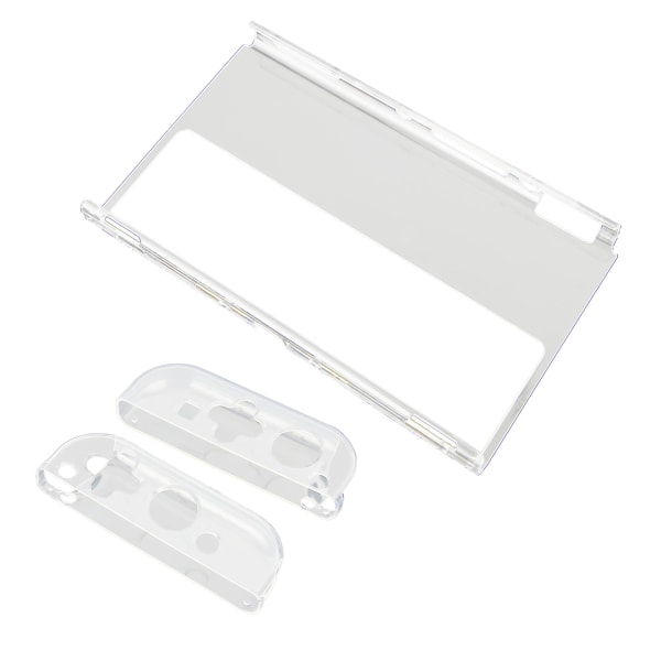 DOBE Läpinäkyvä Kristallikuori 3 in 1 Selkeä Suojaava Kuori Switch OLED -laitteelle ja vasemmalle ja oikealle ohjaimelle