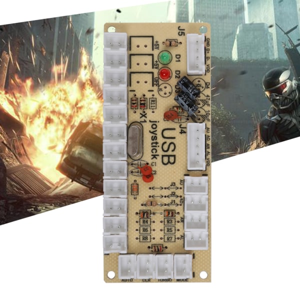 Arcade-spill USB-koderknappkontroll for Raspberry Pi verts-PC-spillmaskin BlackCY-822A