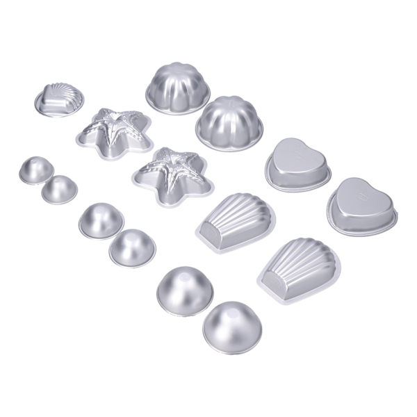 Aluminiumslegering kagebageform DIY badesaltkugleformsæt 13