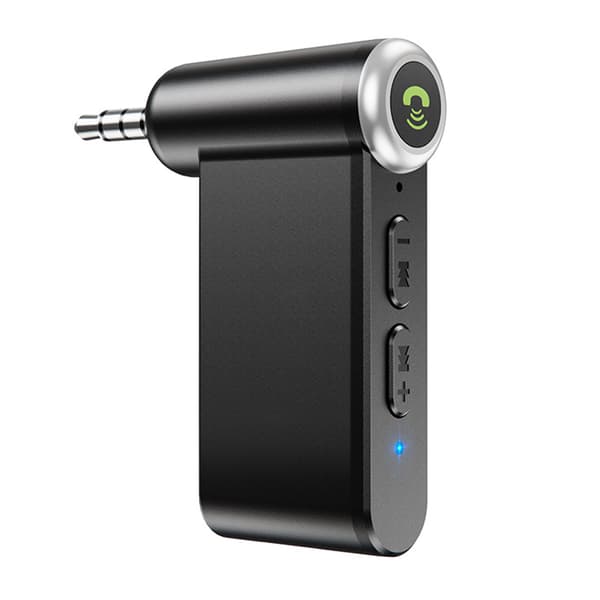 Bluetooth 5.0 Trådløs AUX Adapter 3.5mm Bil Hjem Stereo Receiver Sort