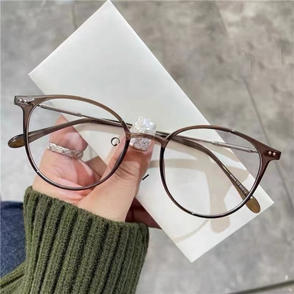 Unisex-briller Fasjonable Forhindre glidning Høy seighet Stilig brilleinnfatning for kvinner Menn Tawny