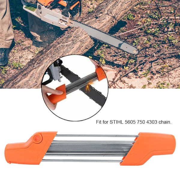 5,5 mm 2-in-1 ketjusahan teroitin, teroitustiedosto sopii STIHL 5605 750 4303 ketjulle 3/8in P ja 404Orange
