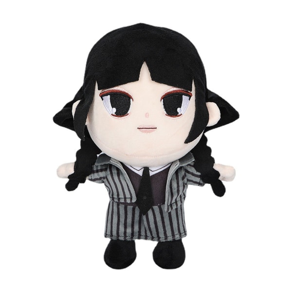 Dark Little Girl 25cm Keskiviikko Addams Doll Keskiviikko Addams Episode Perifeerinen pehmolelu