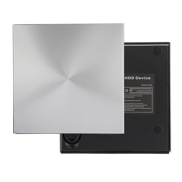 Extern USB 3.0 DVD-brännare Optisk Enhet för Stationär Dator Notebook Windows 98 ME 2000 XP Silvergrå
