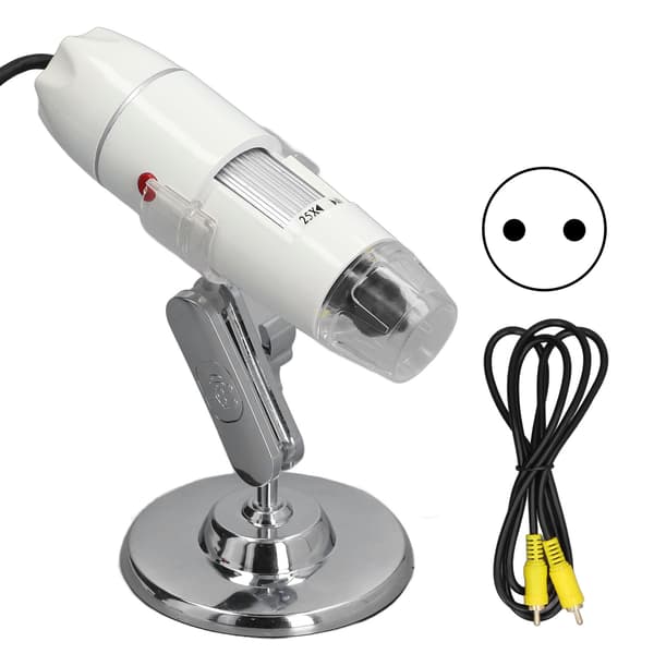 USB Digitalt Mikroskop 25x-400x Forstørrelse CMOS Sensor TV AV Interface til Mobiltelefon PC EU Stik
