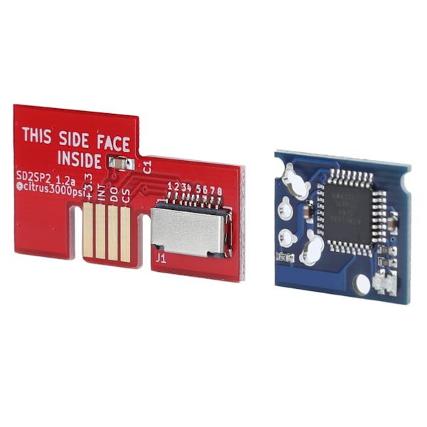 Chip SD2SP2 Micro-minneskort-adapter Mini Disc DVD-tillbehörssatser för NGC-spelkonsol Röd