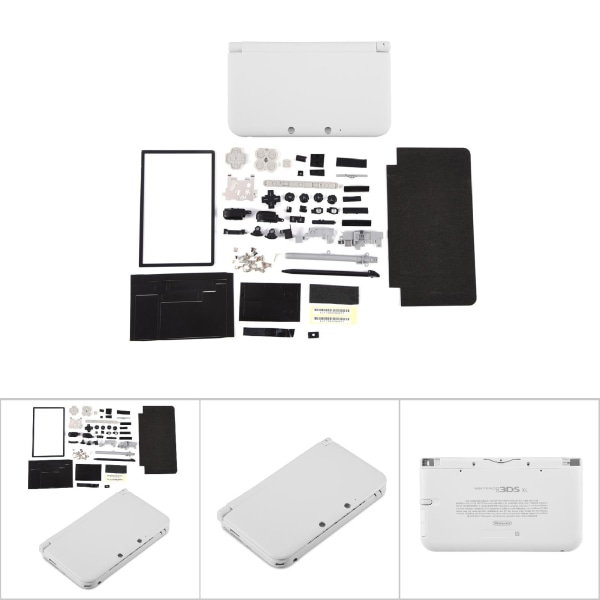 Koko cover case kuoren korjausosien täydellinen vaihtosarja 3DS XL White