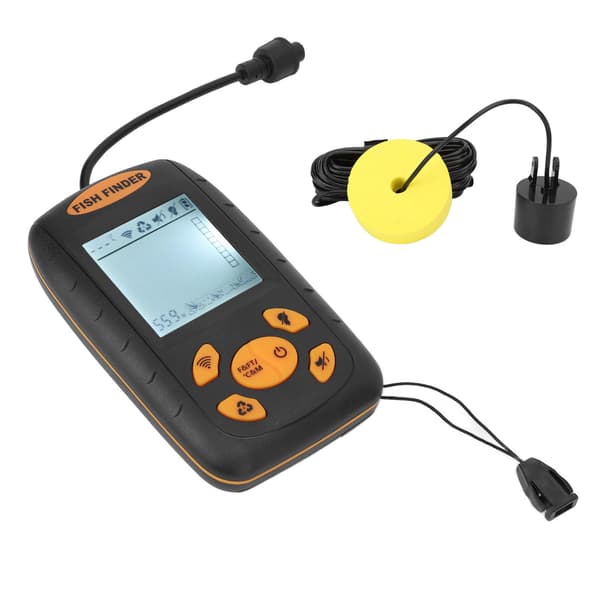 Fish Finder LCD-skærm Sonarsensor Håndholdt Bærbar til Kajak Båd Søfiskeri