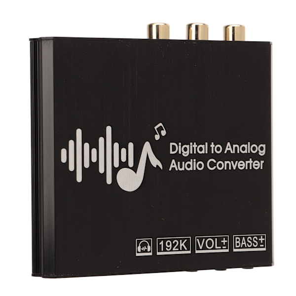 Digital till Analog Ljudkonverterare Metall Ljudkonverterare Adapter Optisk Koaxial Ljudutdragare för Hemmabio