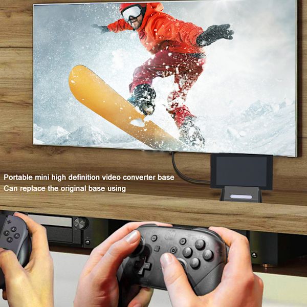 ABS Bärbar Spel Laddningsdocka Högdefinition Konverteringsladdare Bas för Switch till TV