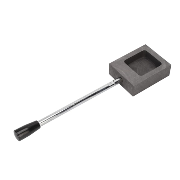 Ingot Graphite Mould with Long Handle for Fused Gold 25.7 Oz and Silver 13.8 Oz Ingot Crucible Mold