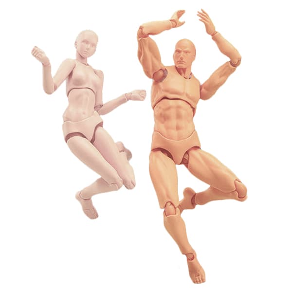 Artikulerad PVC Skyltdocka Människokropp Rörlig Actionfigur Modell Gåva