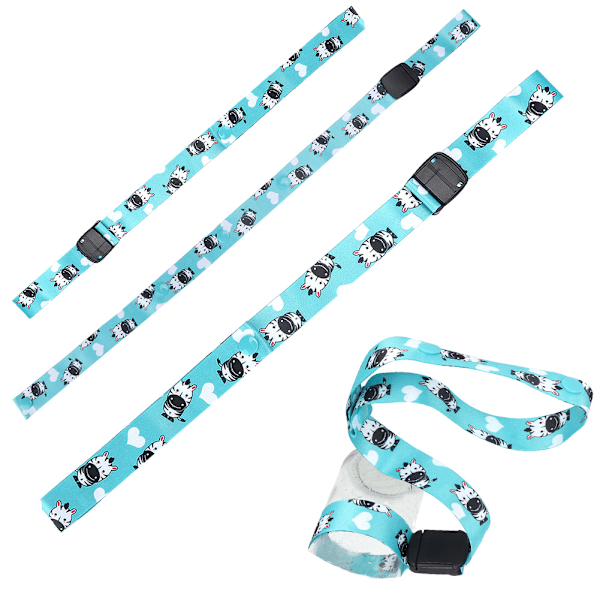 Justerbar 2,5 cm Babyflaskekoppholder med stropp - Barnevognleke Sippy Leash Tether (Zebra Design)