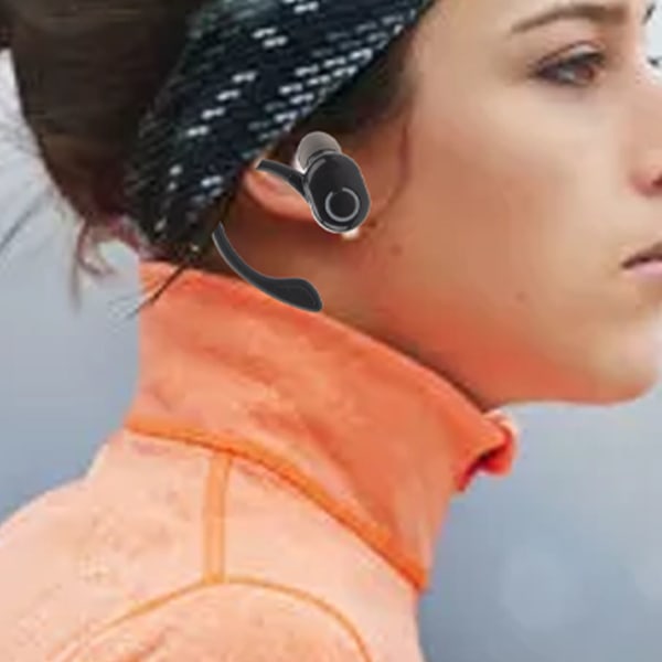 Støydempende Bluetooth-hodetelefon V5.2 Trådløs Bluetooth-ørepropp med mikrofon Lang standby Ultralett for lastebilsjåfører Kontor Svart