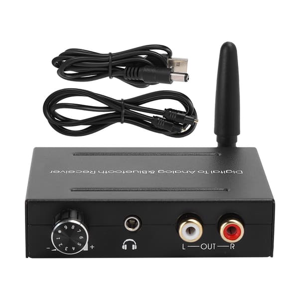 Bluetooth-mottaker koaksial optisk inngang 3,5 mm RCA-utgang lyddekoder