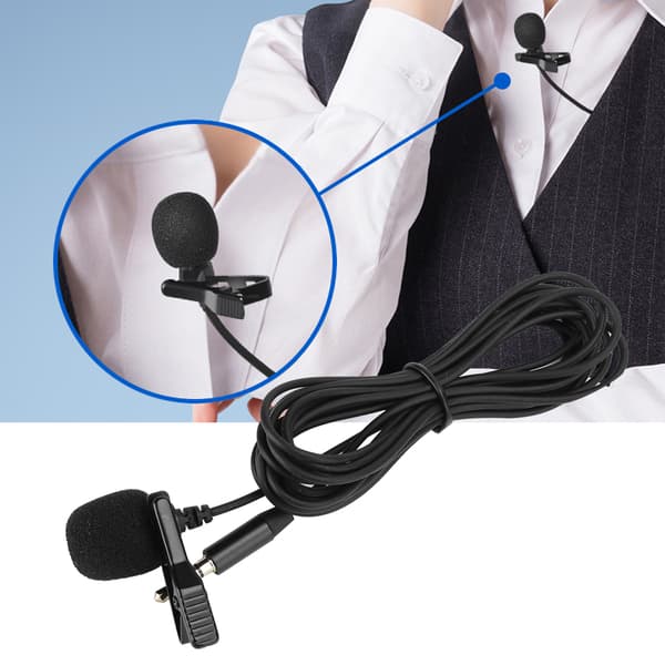 2 STK Mini 3,5 mm Clip On Mikrofon Støjreducerende til Telefon PC Optagelse