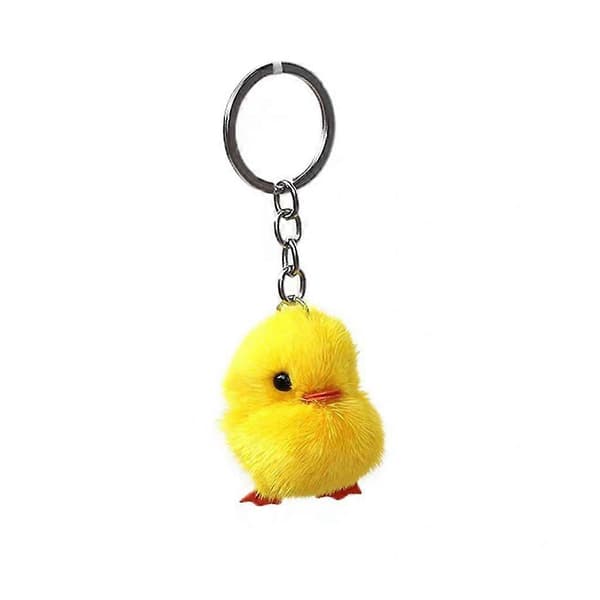 [02]5-pack Pine Yellow Duck Keychain Chicken Keychains for Handbag Backpack Wallet Ins