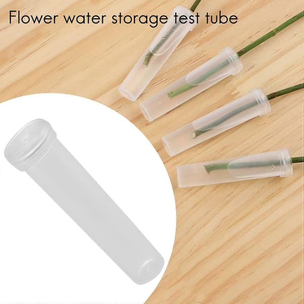 【bt02】Blomrör 100-pack, Blomvaser, Blomvattenrör för Blomsterarrangemang, Klar Pla