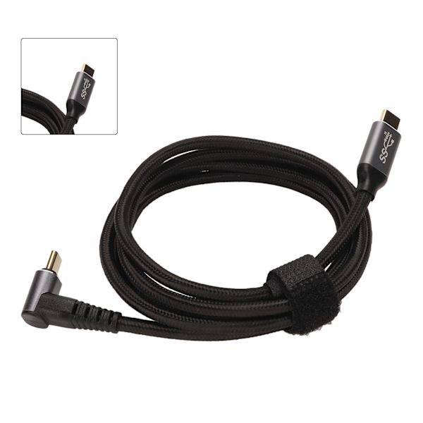 90 Graders USB-C-kabel 4K 60Hz Stöder PD100W Typ C 3.1 Gen2 Full Function USB-C Snabbladdningskabel för Steam Deck 150cm/59.1in