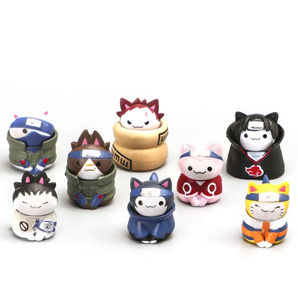 8 stk. Kat Action Figur Anime Dekoration Samling Mini Legetøjsmodel Gave til Børn