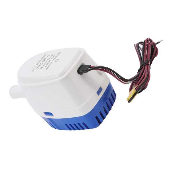 Automaattinen pohjapumppu, iskunkestävä, mini, monitoiminen, DC-upotuspumppu kellukkeella, 24V 1.6A 4A sulake