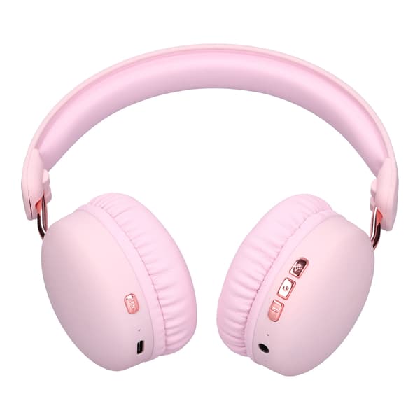 Trådløse Bluetooth Over Ear Hovedtelefoner Foldbare Dyb Bas Støjreducerende til Laptop PC Pink