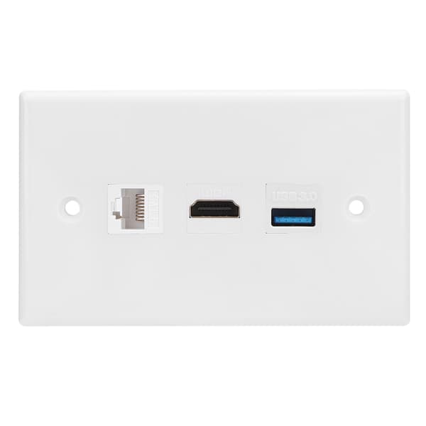 CAT6 HDMI USB3.0 Veggplate Stikkontaktpanel US Standard