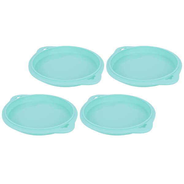 4 STK Silikone Rund Lagdelt Kageform Nonstick Bageplade Grøn L