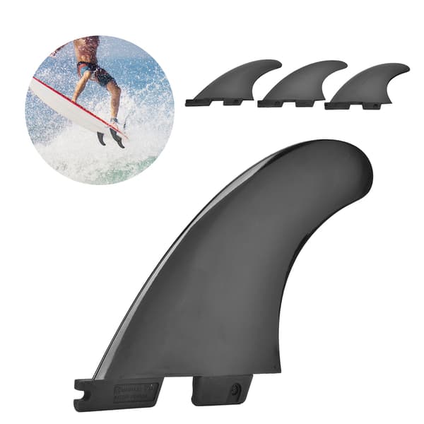 Svarte Split Tail Rorfinner for Surfebrett og Kanoer