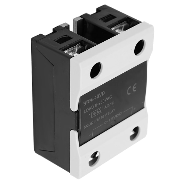 BERM BRM-40VD Solid State Relay: 40A DC 0-10V & AC 0-250V Flamskyddande Relä för Globala Applikationer