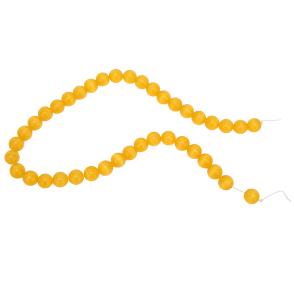 Smyckesbutik Orange: 10mm Stenpärlor för DIY-Halsband och Armband - Perfekt för att skapa unika smycken!