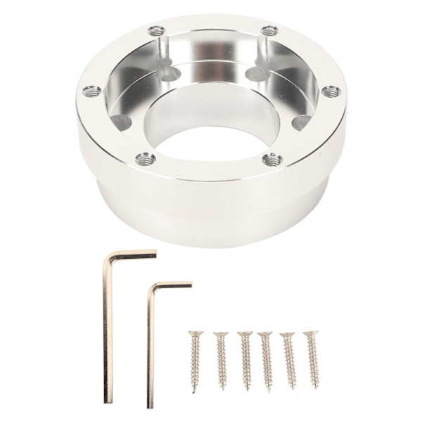 70mm Styrningshjul Adapterplatta Legering Nav Adapterplatta för Logitech för Momo för Sparco 13 14 tum PCD Styrningshjul Silver