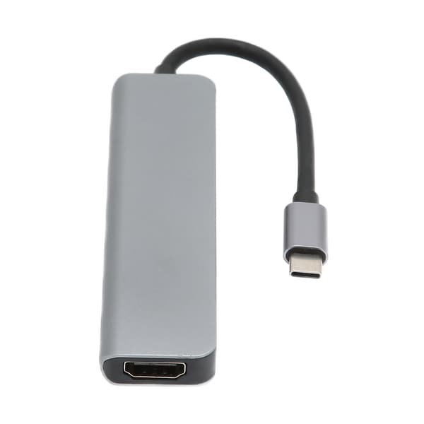 6 i 1 USB C Dockingstation i aluminiumslegering til bærbar computer Multifunktionel udvidelsesdock