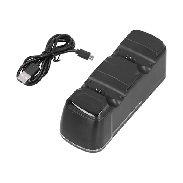 Controller Opladningsstand Base Dockningsstation USB Dobbelt Controller Oplader til PS4 Sort