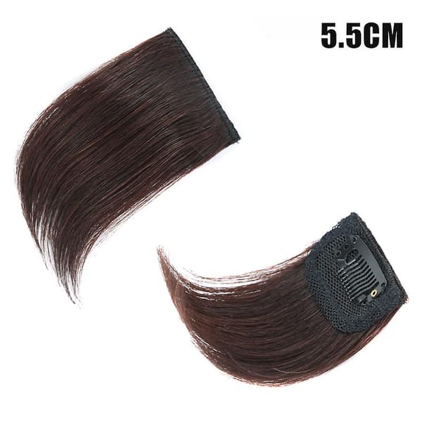 Clip-in hårdel for kvinner Usynlig Fluffy Mini Hårstykke Hårforlengelse Dark Brown 5.5