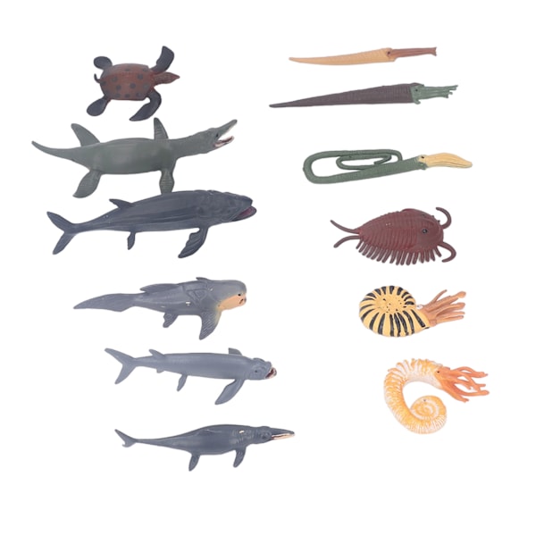 Forhistoriske havdyrslegetøj, antikke miniature realistiske havdyrfigurer, dekorative samleobjekter BL 1116