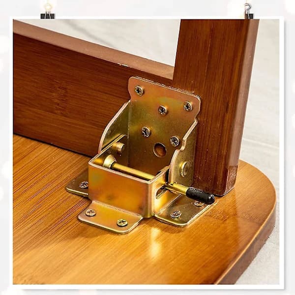 Self-Locking Folding Brackets Table Bed Locking Folding Legs-2 Pcs with Lock, Foldable Table Bracket, Foldable Bracket for Table Legs and Benches