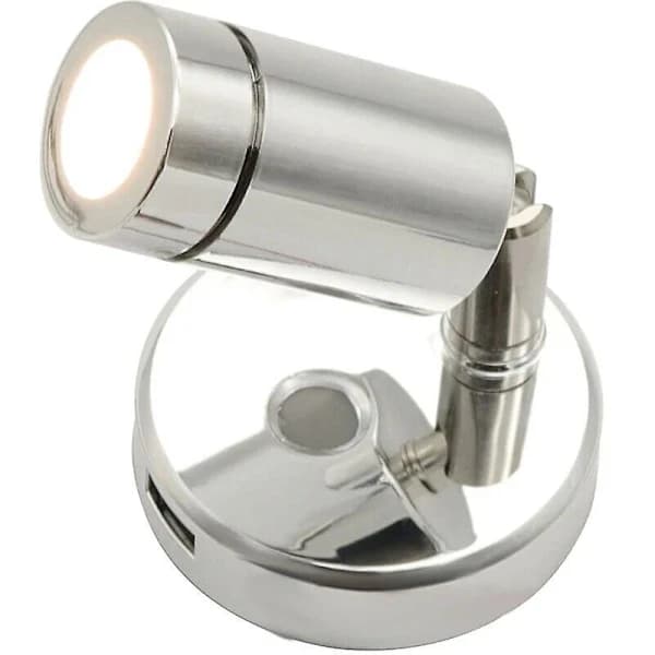 12V/24V LED Leselampe 3300K Bobil Båt Sengelampe Berøringskontroll 360° Roterbart Hode for Studier