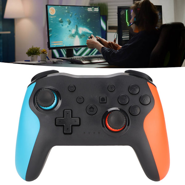 Langaton ohjain Bluetooth-pelikonsolilla Turbo 6-akselinen gyroskooppi tärinä N kytkimelle PS3:lle PC:lle Androidille