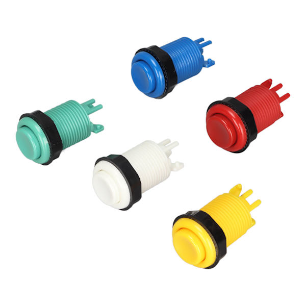 28mm Arkadspel Tryckknapp 5 Färger DIY-delar LED-upplysta Knappar Brytare för Styrenheter
